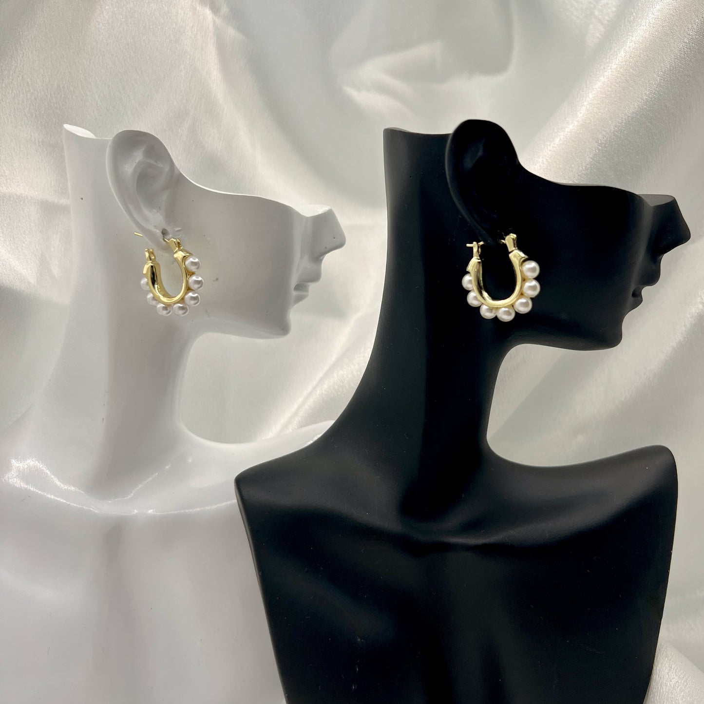 Nerelle Pearl Hoop Earrings