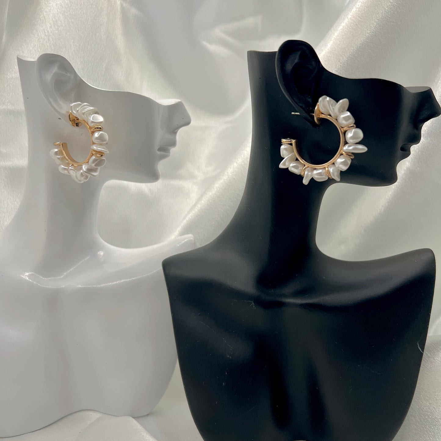 Velora Pearl Hoop Earrings