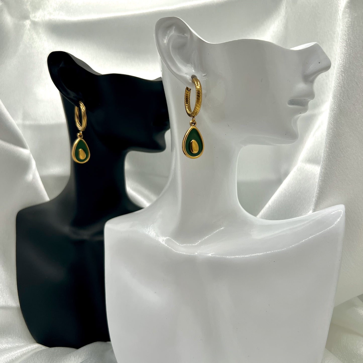 Avina Avocado Drop Earrings