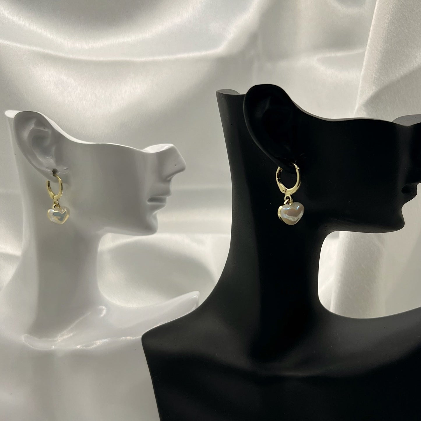 Lumi Pearl Heart Earrings