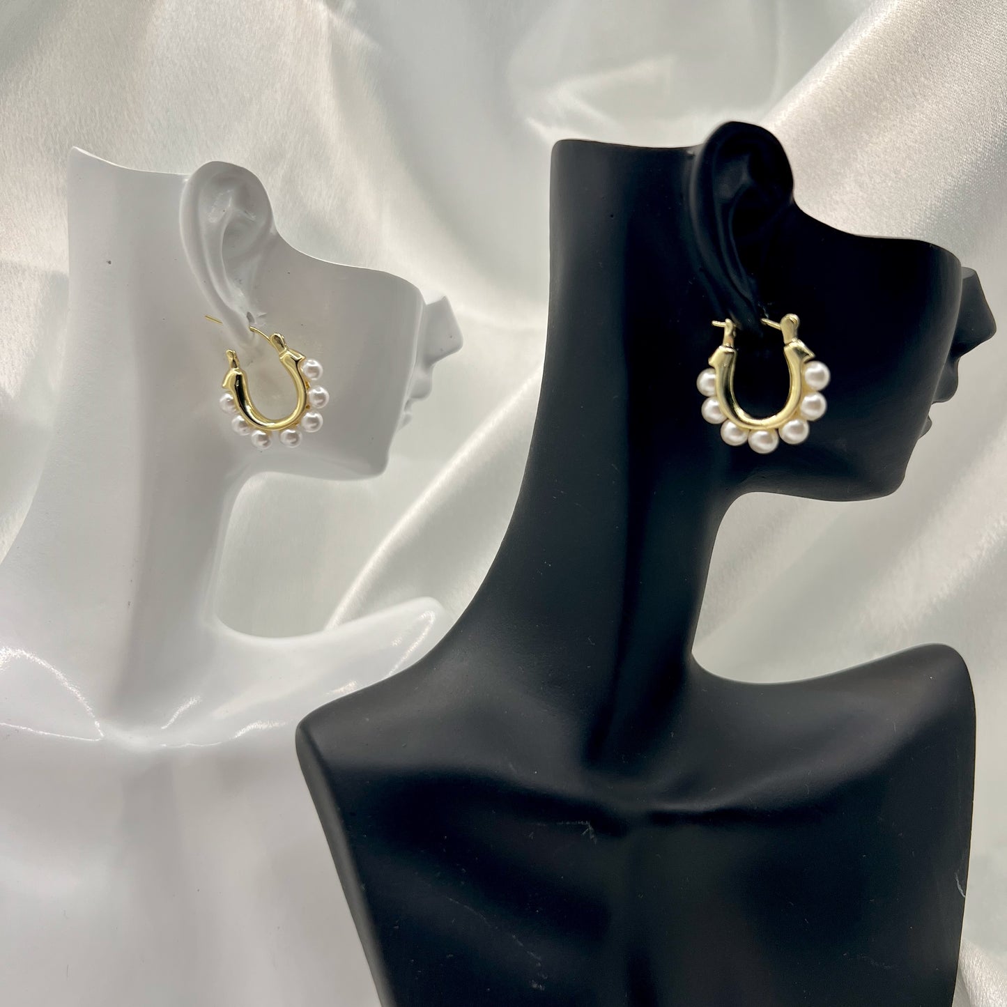 Nerelle Pearl Hoop Earrings