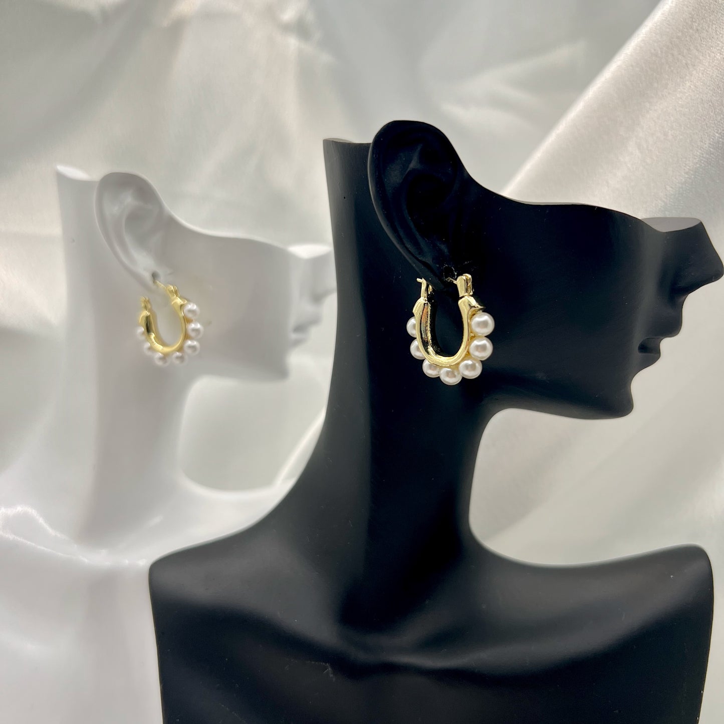 Nerelle Pearl Hoop Earrings