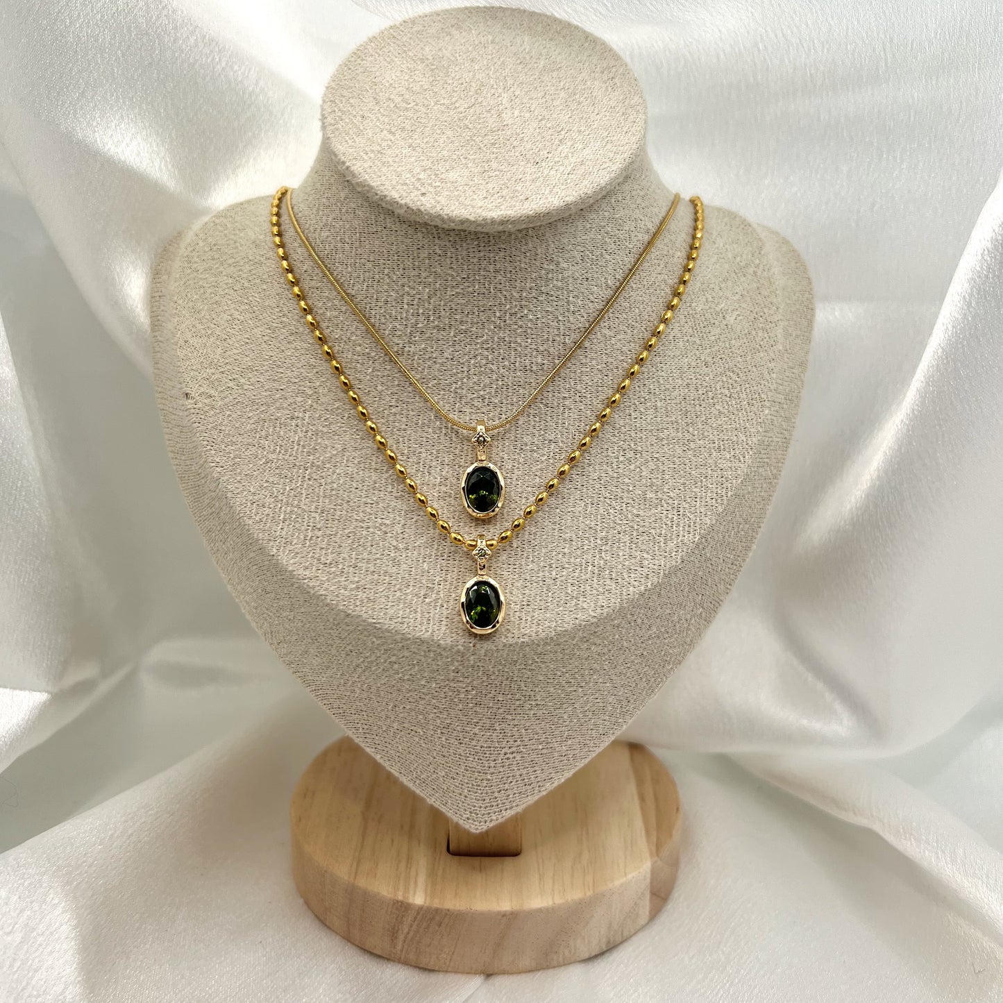 Virelle Olive Pendant Necklace